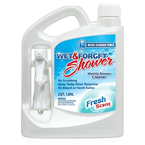 Wet & Forget Shower Cleaner Spray, No-Scrub Weekly Bathroom Cleaner, 64 fl oz