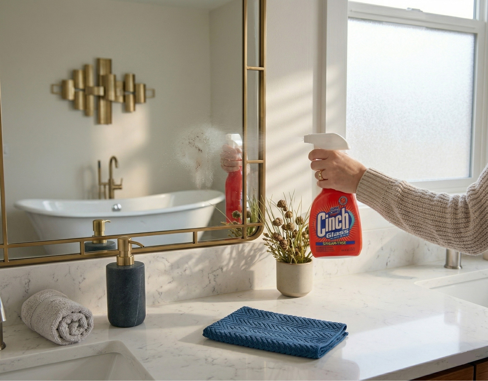 Spic and Span Cinch Glass Cleaner 32 oz Streak 2 Pack