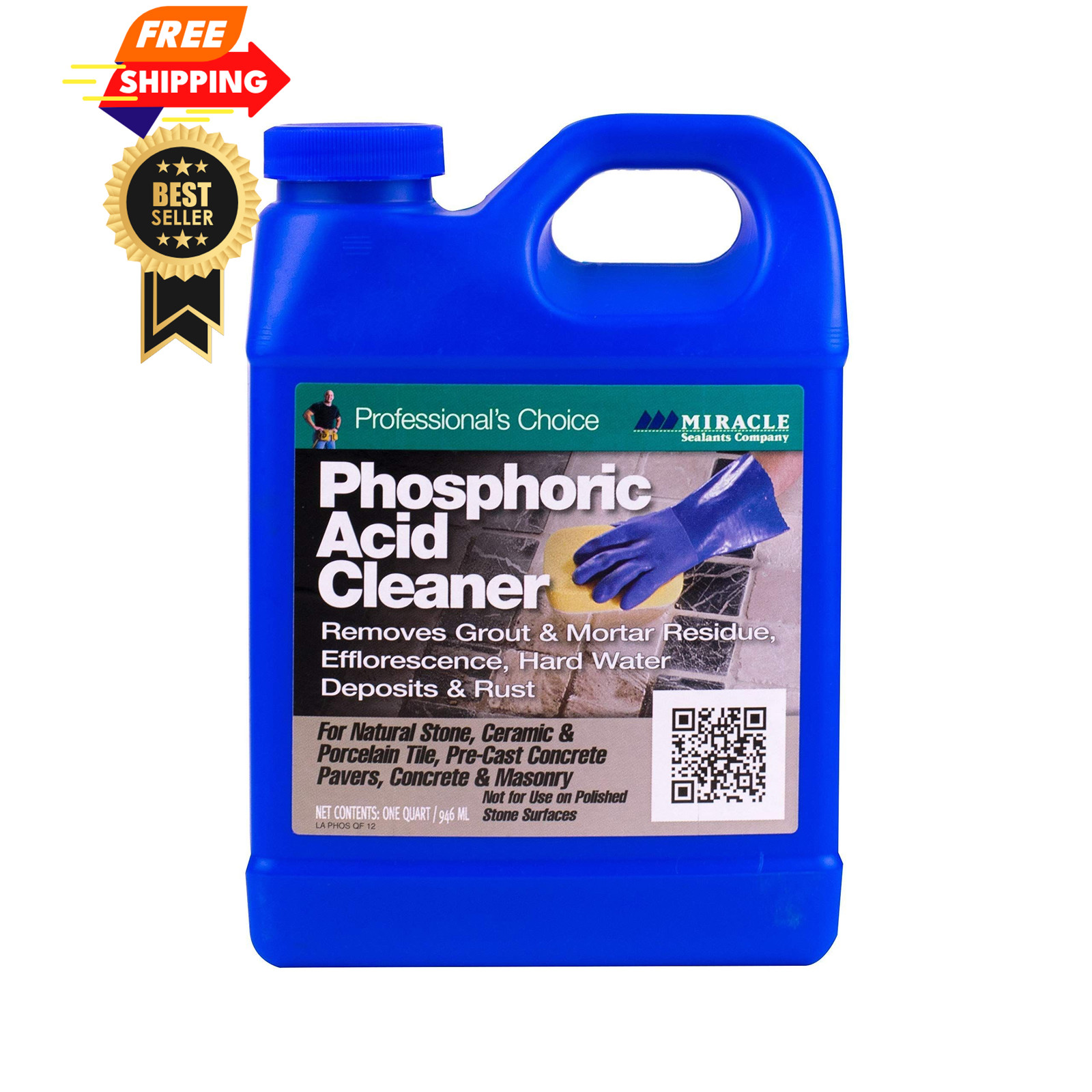 Miracle Sealants Phosphoric Acidic Cleaner for Tile, Stone, Quart, Clear