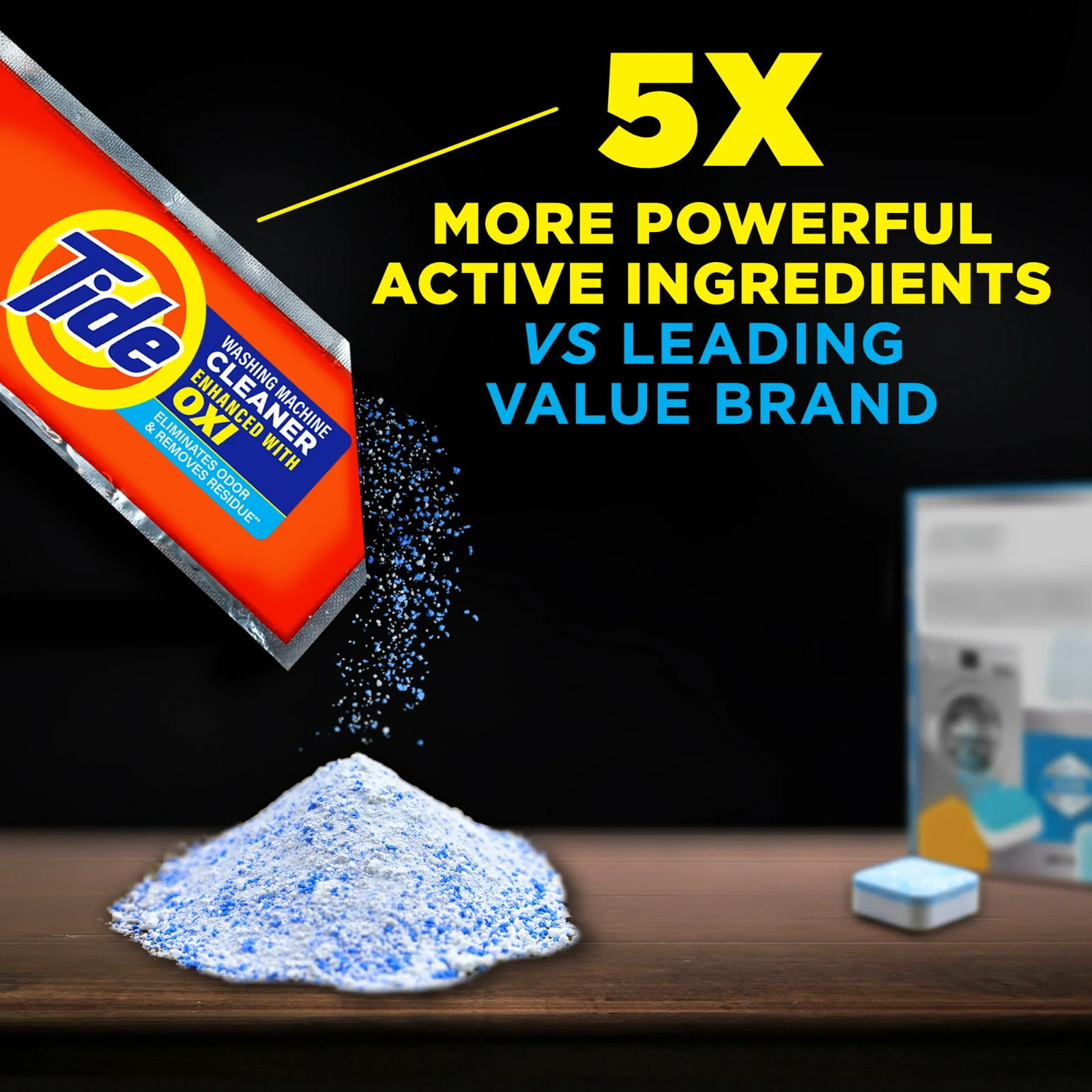 TIDE Front Top Load Washing Machine OXI Cleaner Odor Residue Removal 4ct