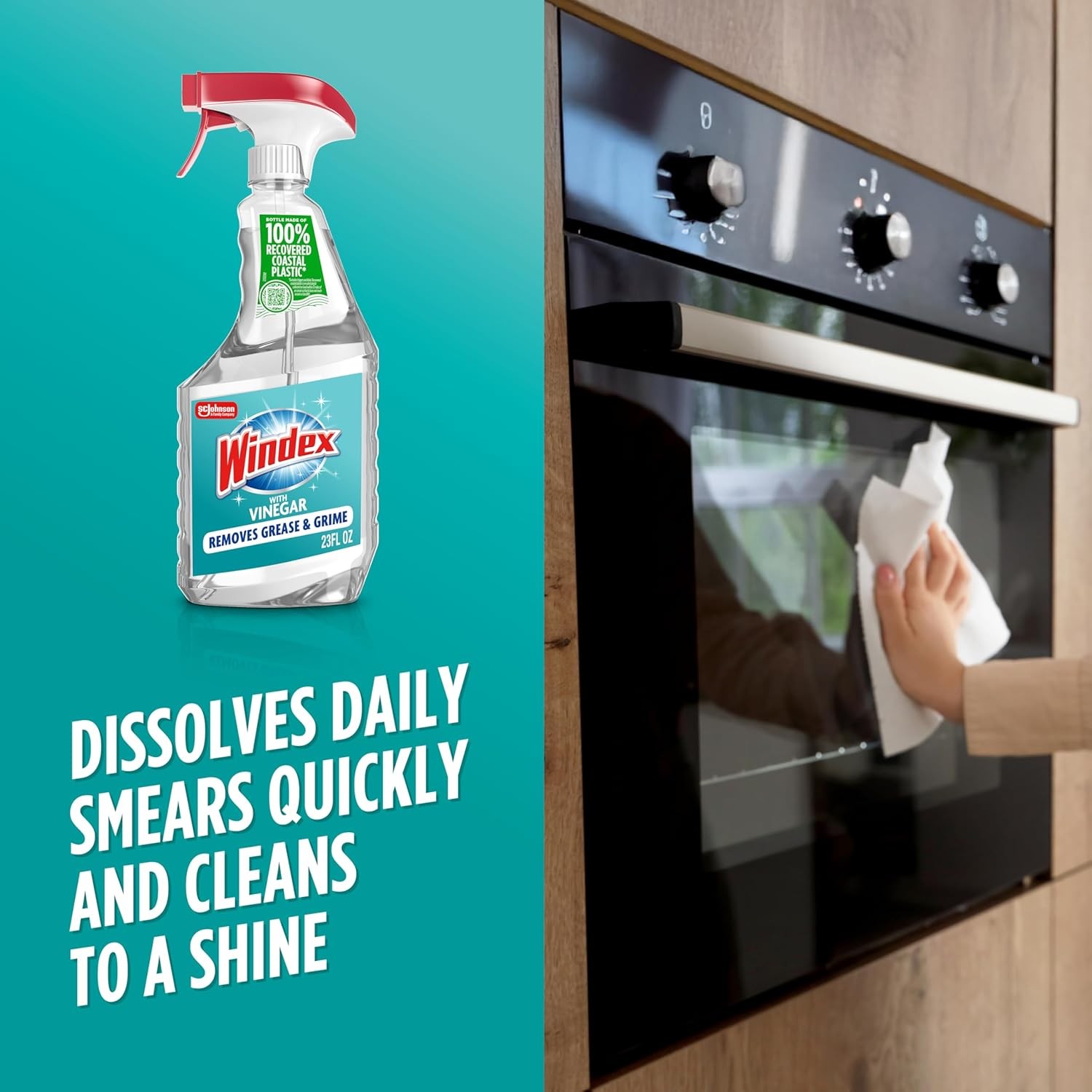 Windex with Vinegar Glass Cleaner Spray Bottle, 23 fl oz.