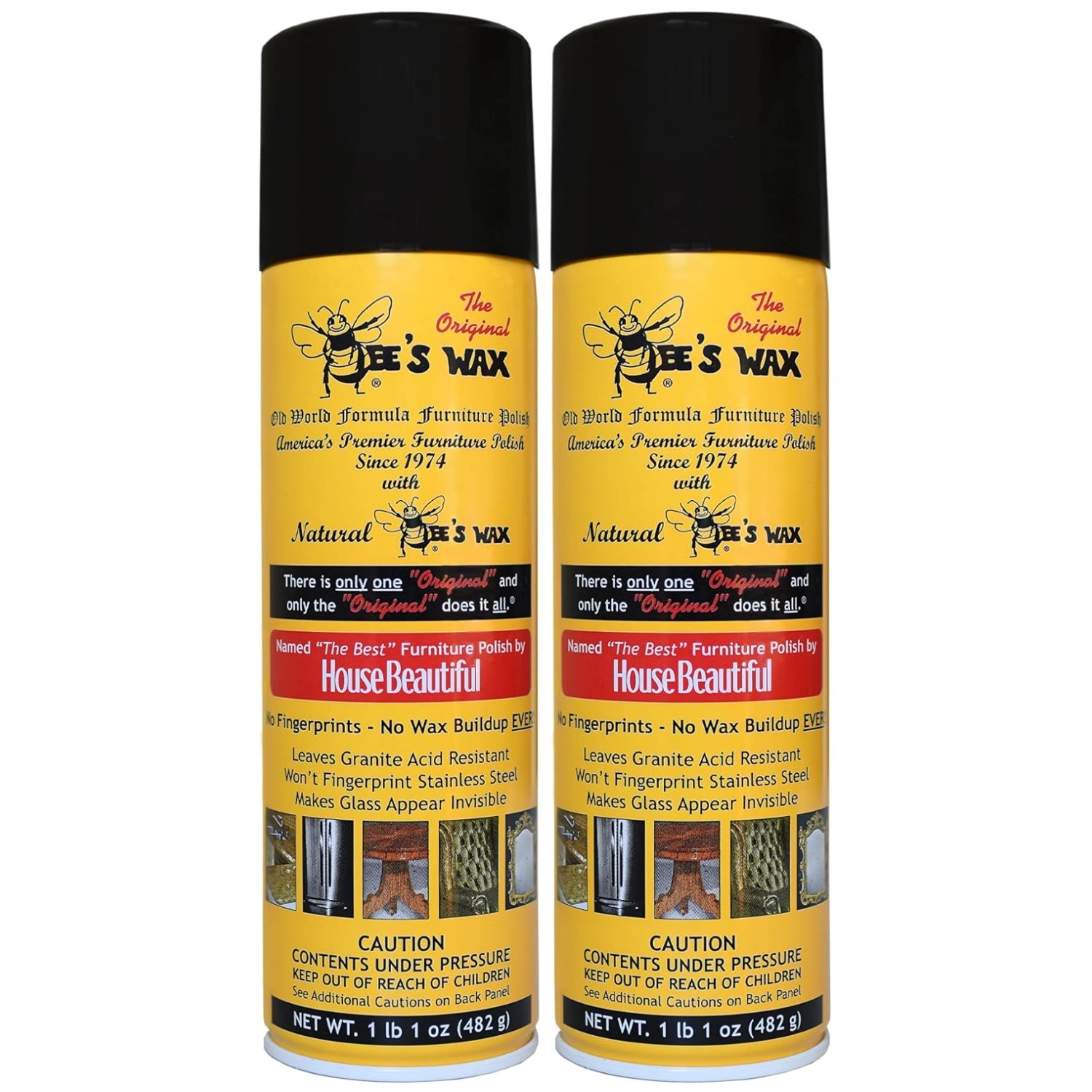 Multi-Surface Cleaner with Bee’s Wax – Fingerprint-Free Polish (2 Pack)