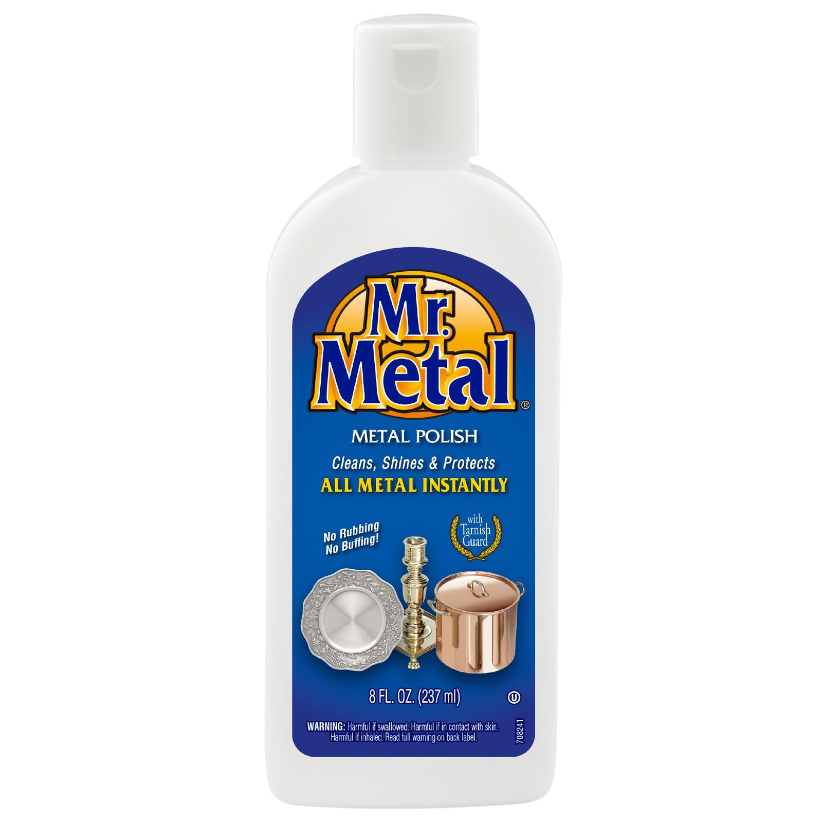 Metal Polish Liquid 8 oz Non-Abrasive Multipurpose Cleaner for Silver, Brass