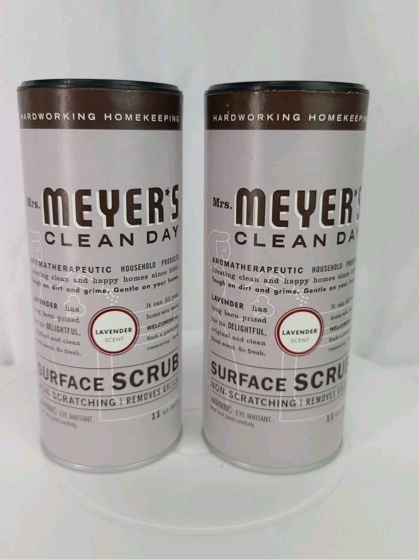 2x Mrs. Meyer’s Surface Scrub, Lavender, 11oz – Non Scratching | Removes Grease