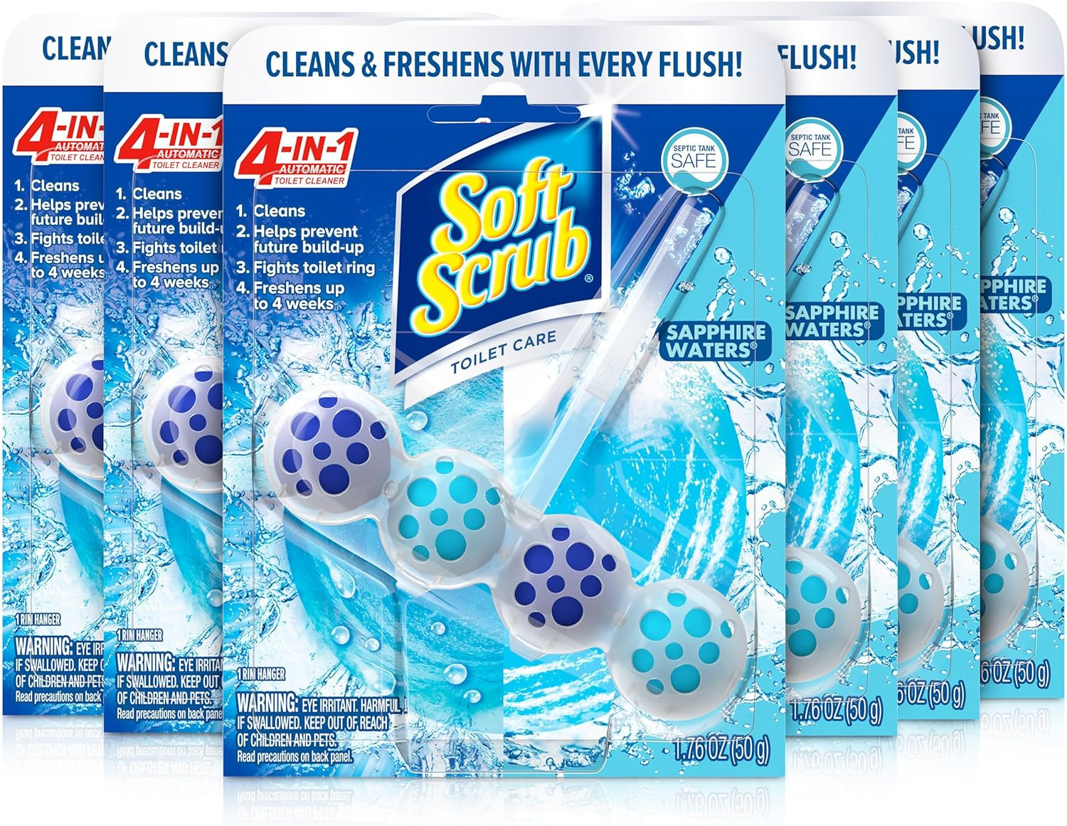 Soft Scrub 4in1 Rim Hanger Toilet Bowl Cleaner Sapphire Waters