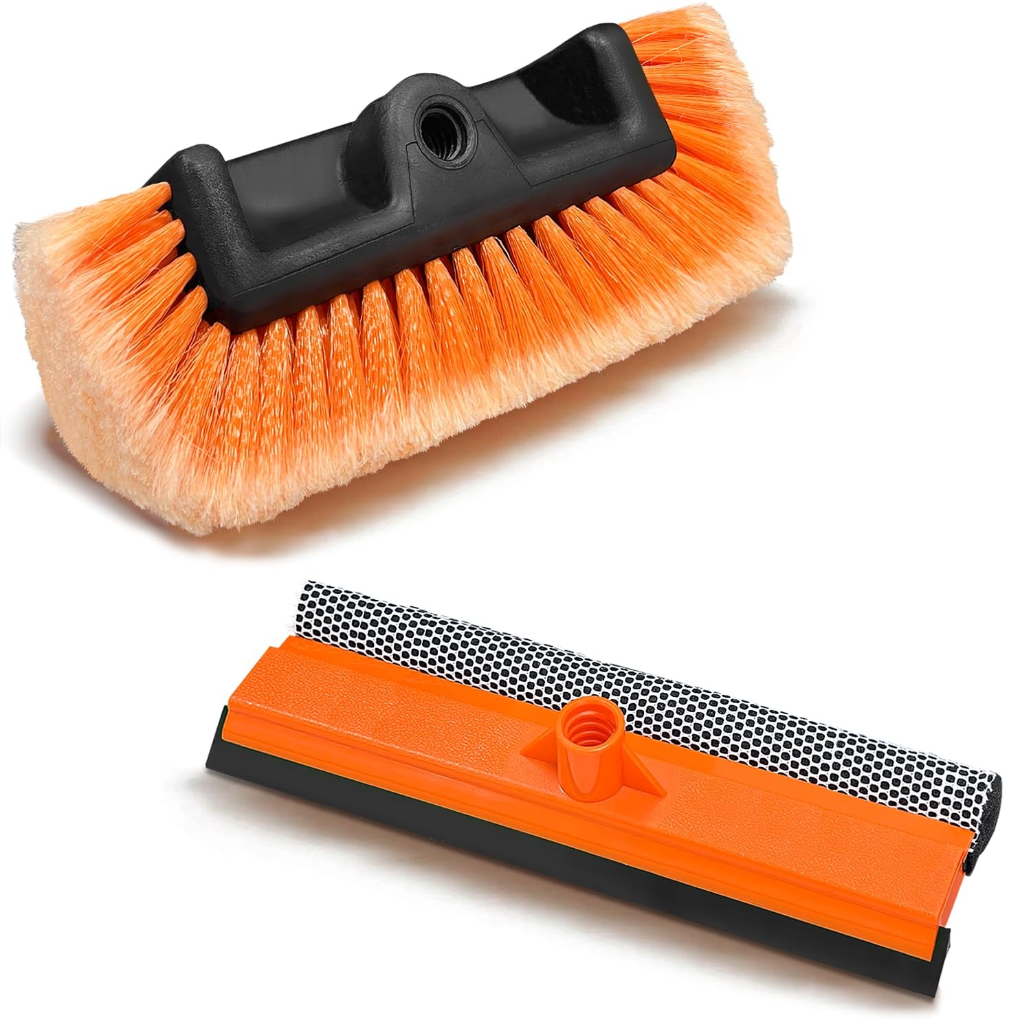12 Inch Car Wash Brush and 2 in 1 Windshield Cleaner Squeegee Set