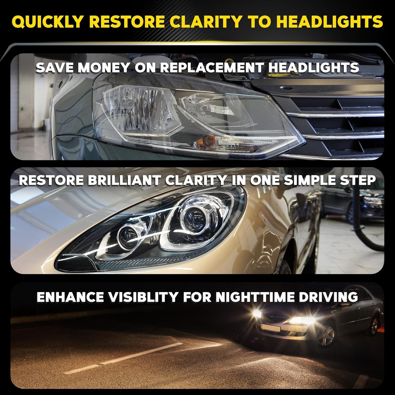 PlastX Clear Plastic Polish, Fast & Easy Clear Plastic Restorer for Headlight…