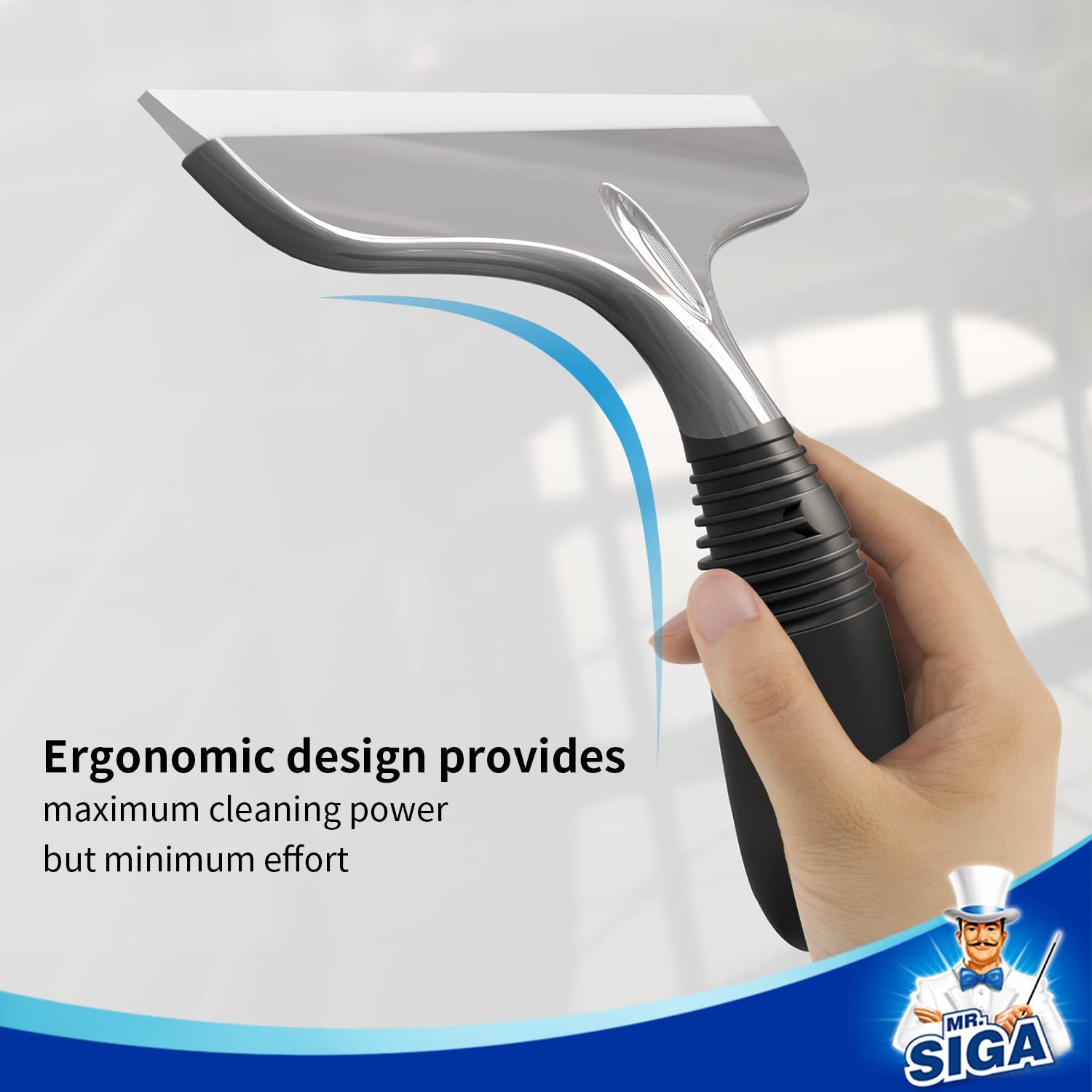 Multi-Purpose Silicon Squeegee 10 Inch Streak-Free Glass Shower Car Window