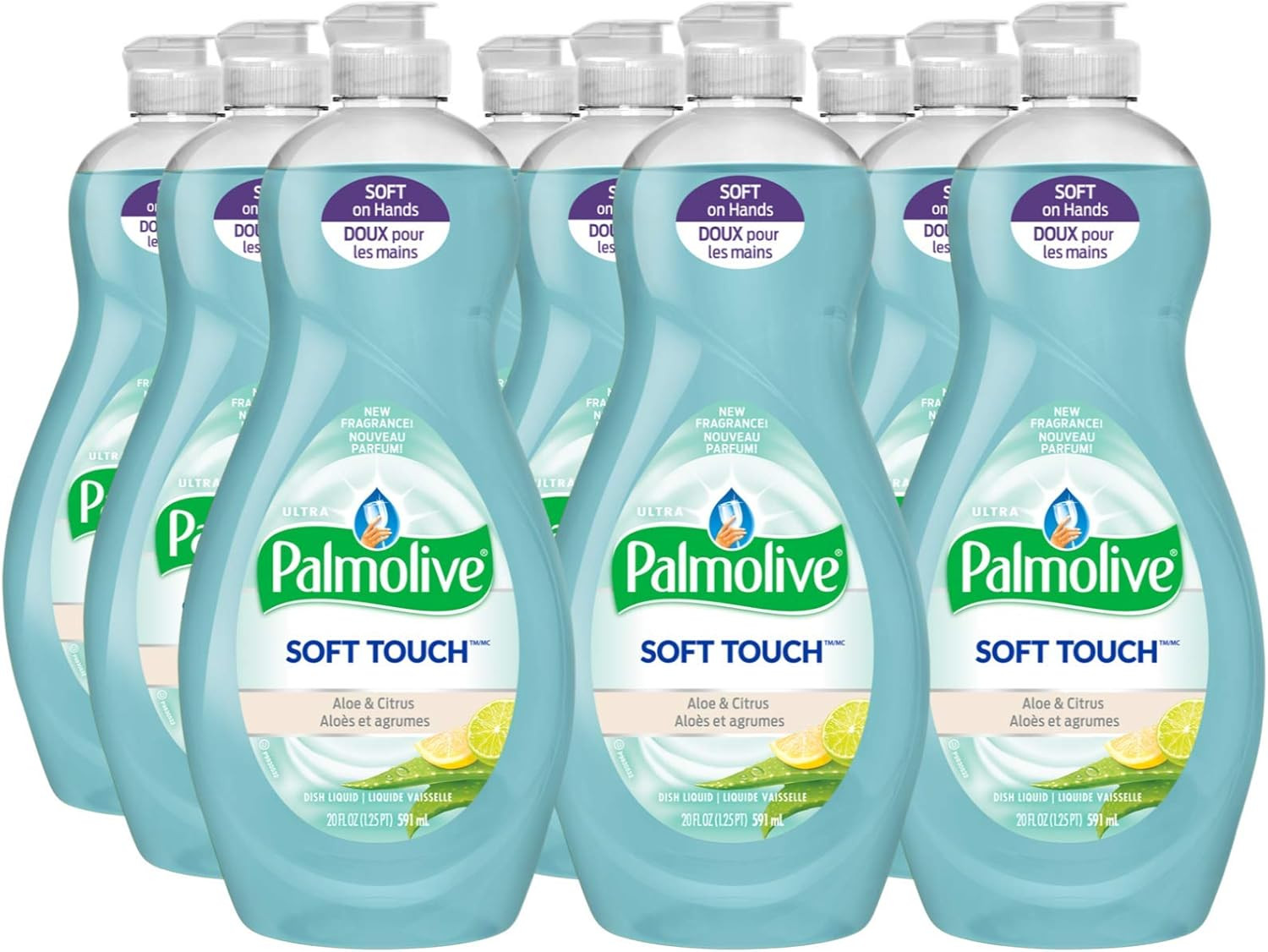 Ultra Soft Touch Dish Soap, Aloe and Citrus – 20 Fluid Ounce (9 Pack) (Packaging