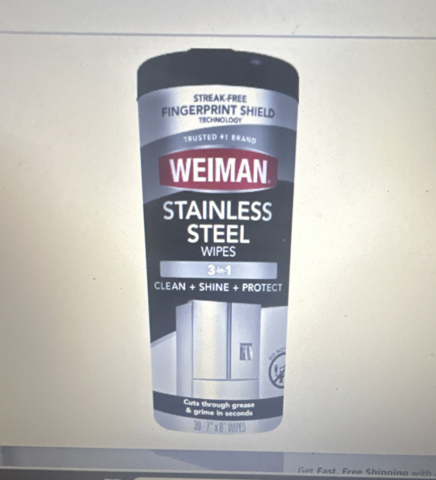 Weiman Stainless Steel Wipes 3-in-1 Clean Shine Protect Streak-Free 30 Pack