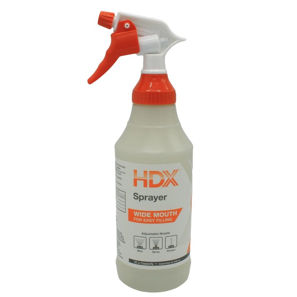 HDX 32 Oz Sprayer Spray Bottle (3 Pack) Semi-Transparent Empty Bottle