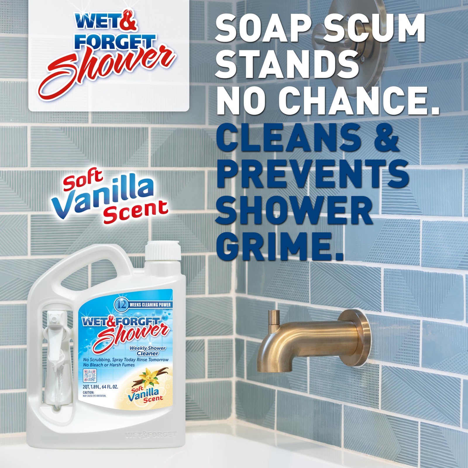 Wet & Forget Shower Cleaner Weekly Application 64 Fl Oz (Pack of 1), Multi