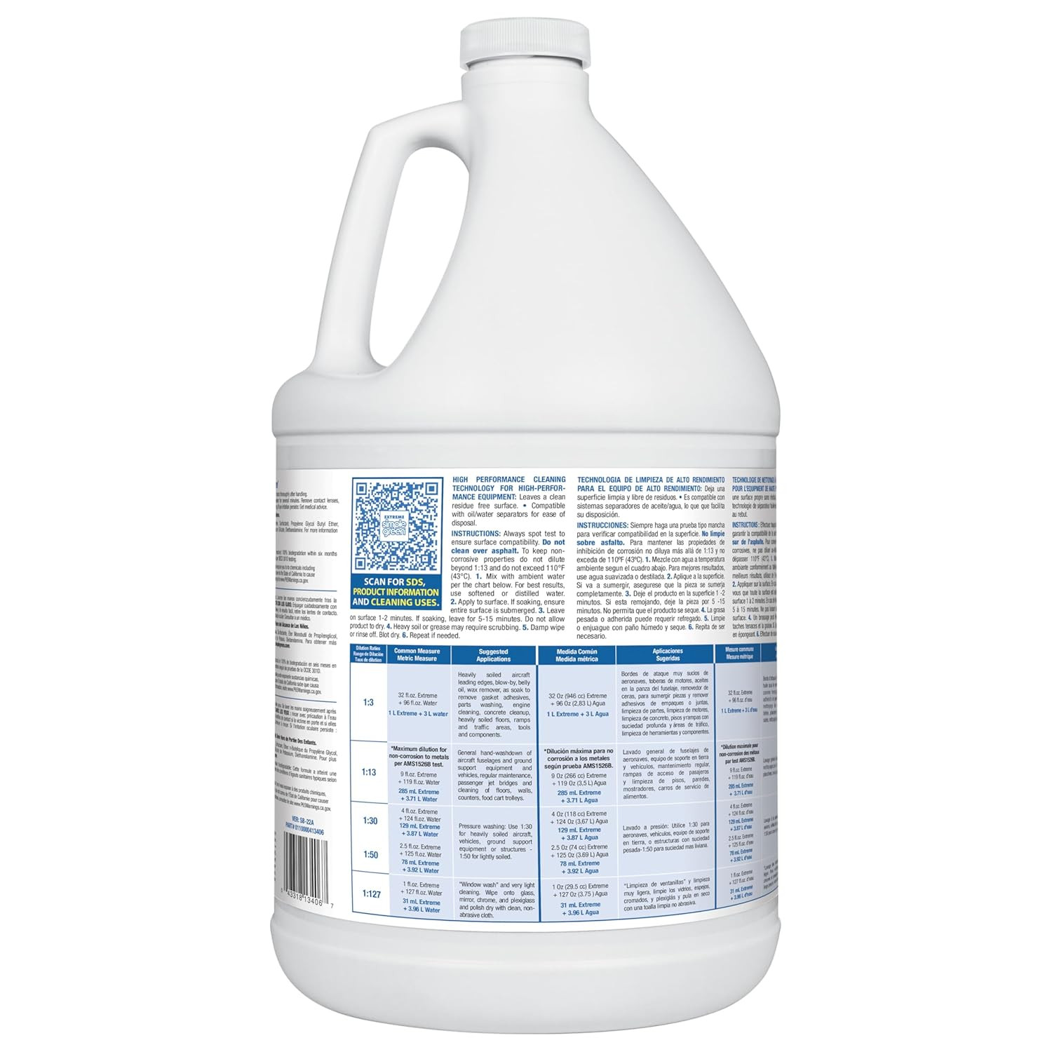 Simple Green – SMP13406 Extreme Aircraft and Precision Cleaner, 1 Gallon Bottle