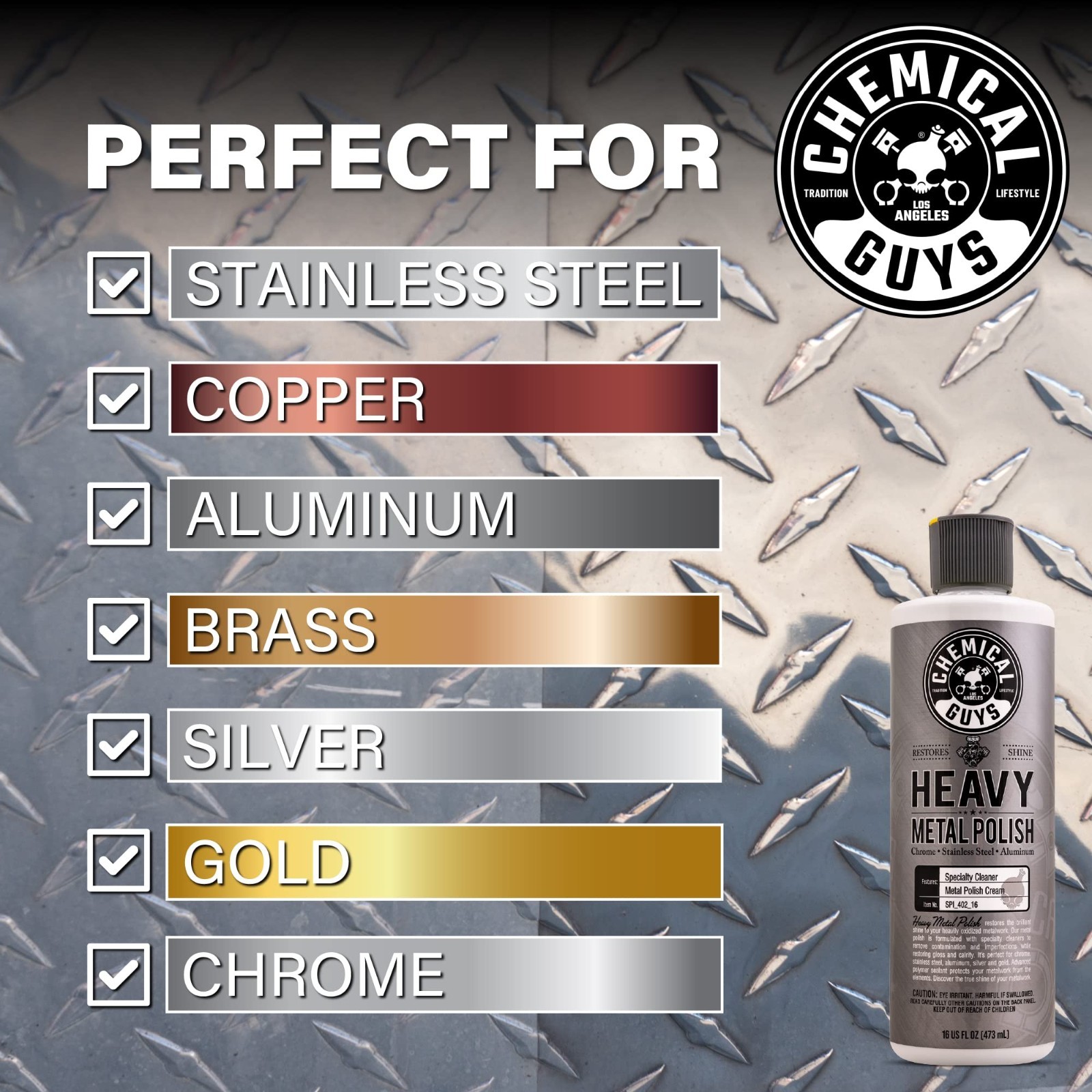 Chemical Guys SPI_402_16 Heavy Metal Polish Restorer and Protectant Safe for …