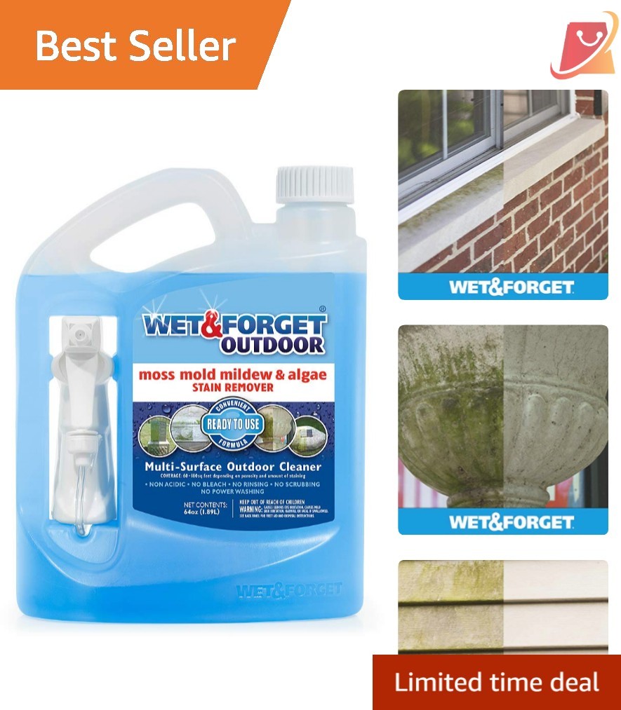 Outdoor Stain Remover Multi-Surface Cleaner 64oz Ready to Use with Sprayer