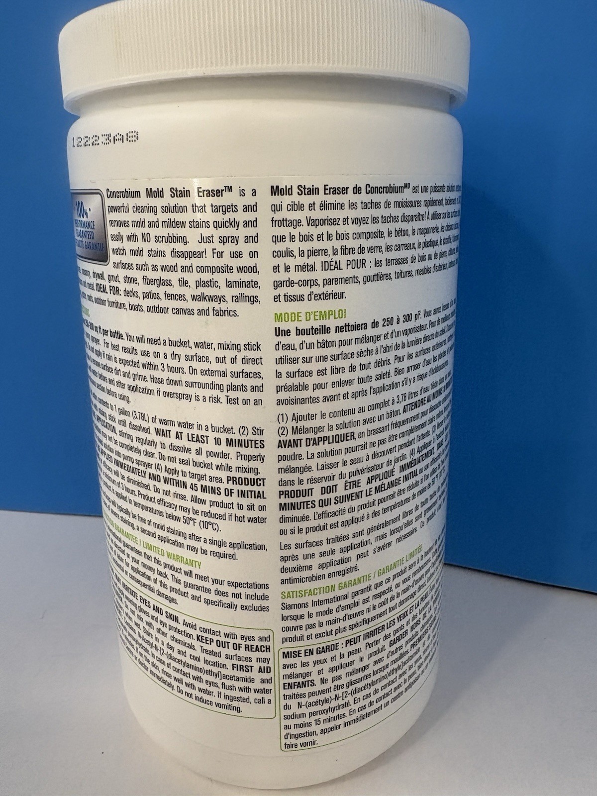 Concrobium Mold Stain Eraser 22.9 oz Eliminates Stains Powder DISCONTINUED