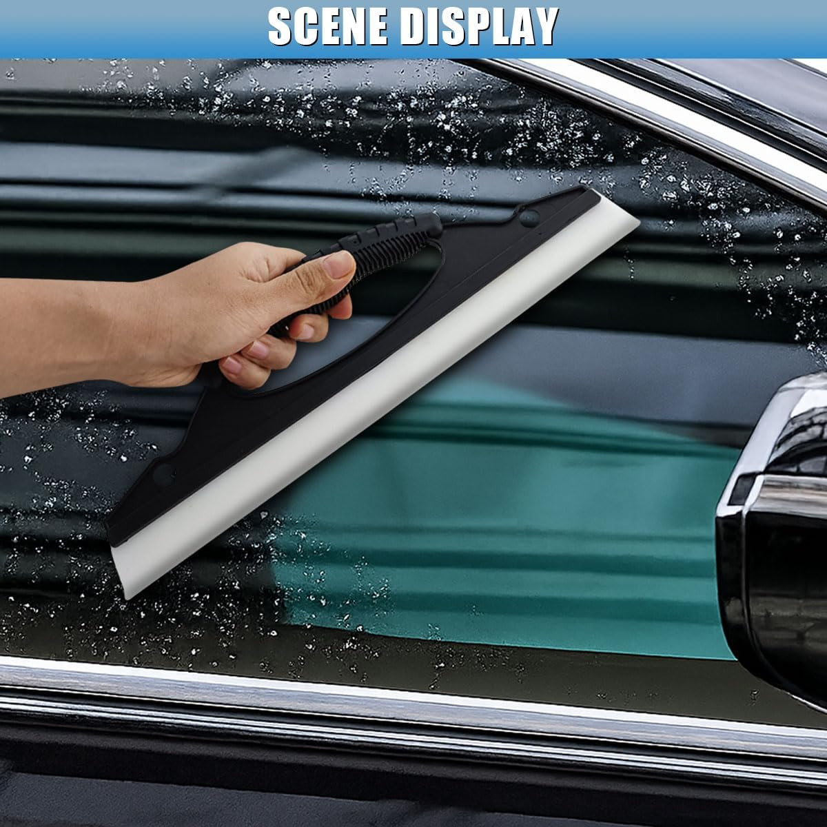 Car Wash Squeegee, 12 Inch Automotive Window Squeegees for Drying, Antislip S…