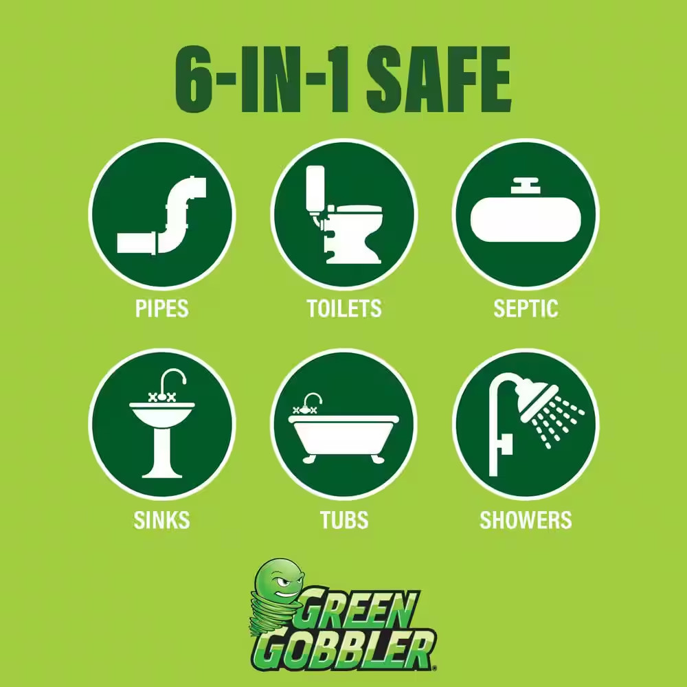 1 Gal. Main Line Opener and Drain Cleaner for Toilet, Tub, Shower and Sink Dr…