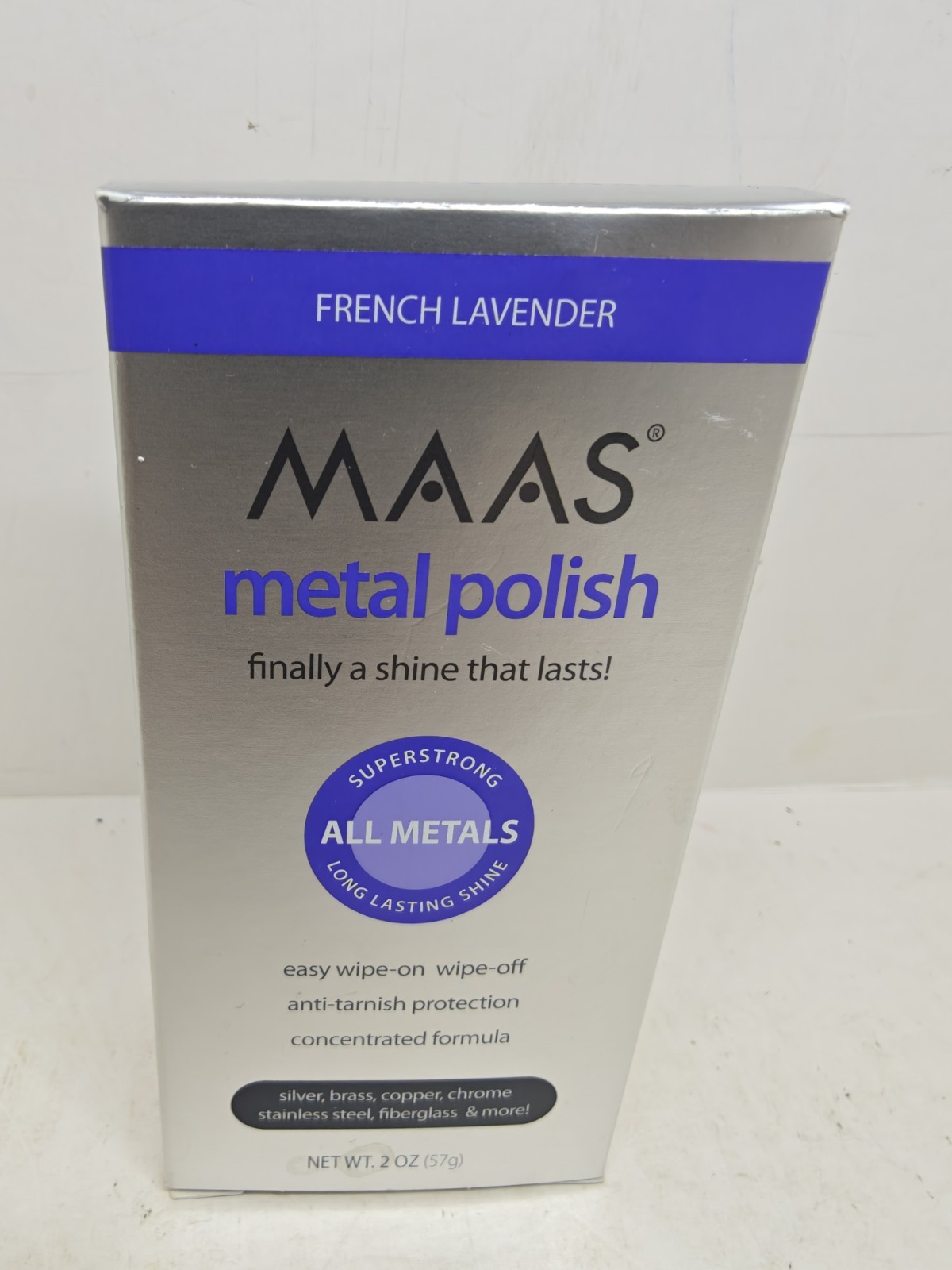 MAAS Metal Polish Concentrated Formula 2 Oz French Lavender All Metals