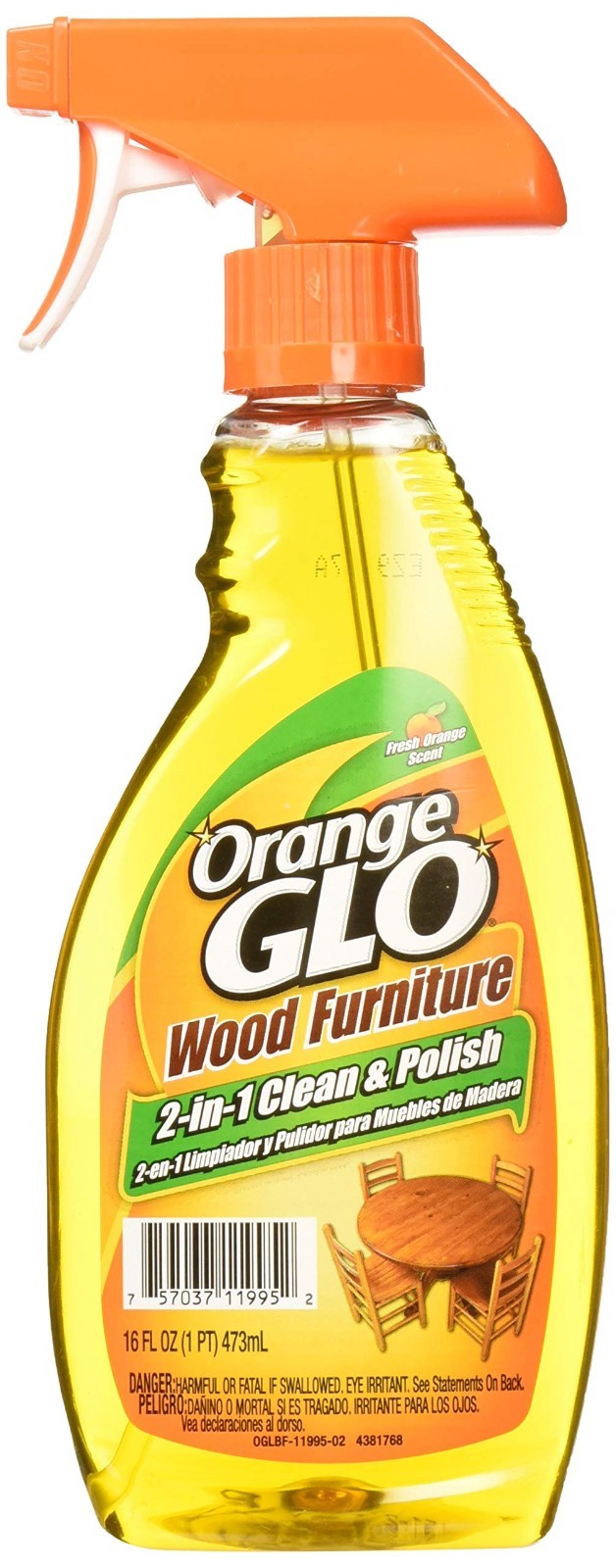 Orange Glo 11995 16 Oz Wood Cleaner and Polish