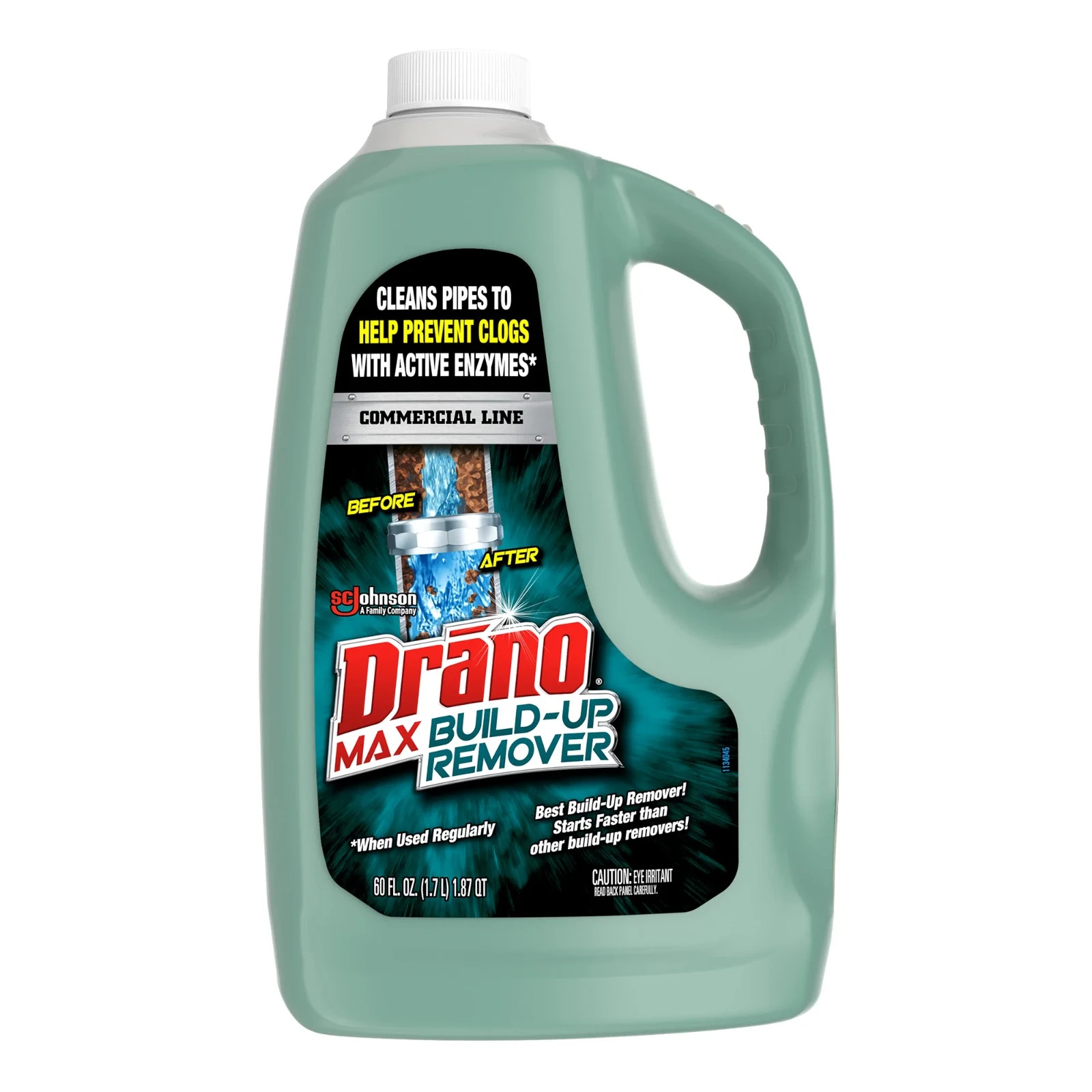 Drano Max Build-Up Remover Drain Clog Preventor, Liquid Commercial Line, 60 oz