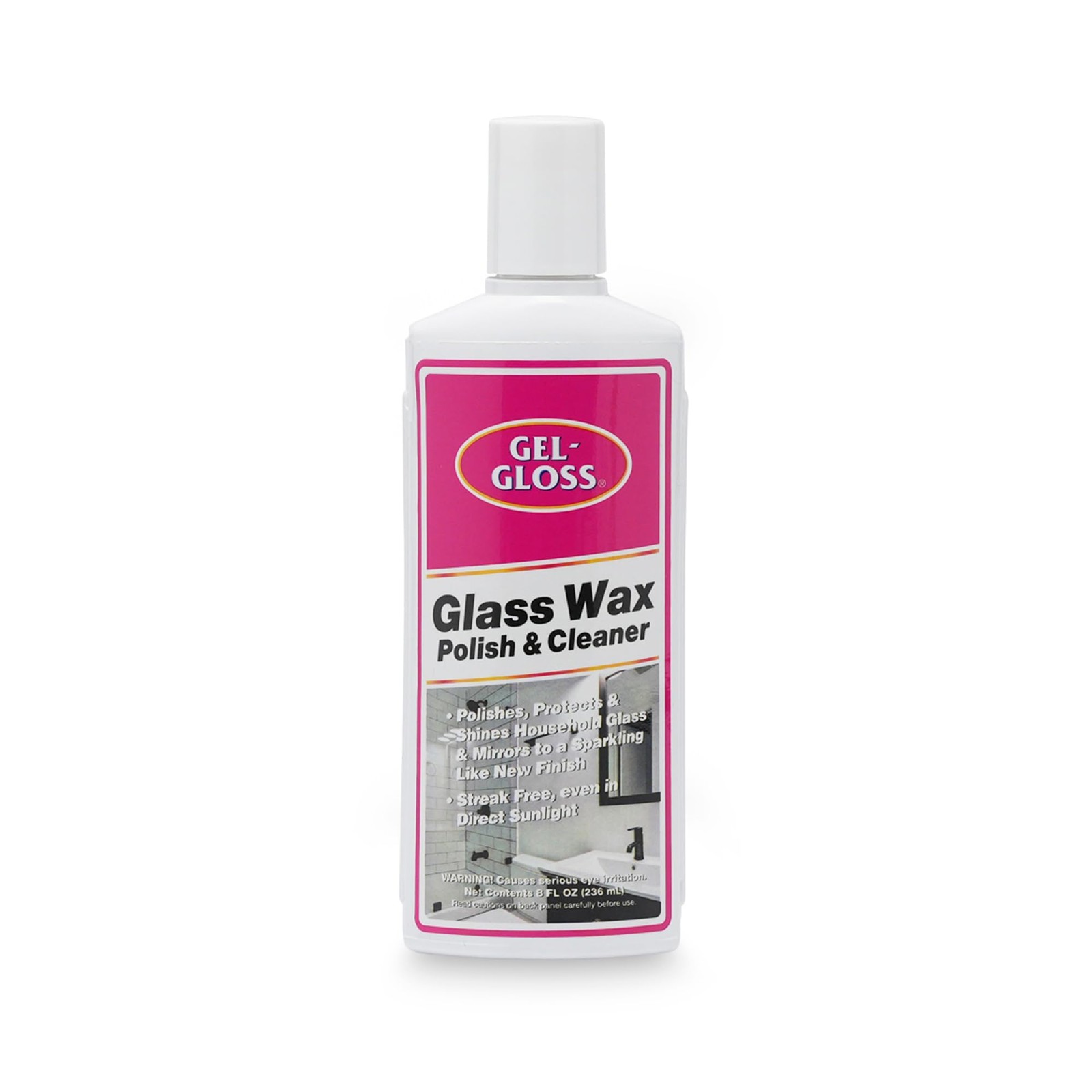 Gel~Gloss No Streak Glass Wax Polish, 8 Fl Oz