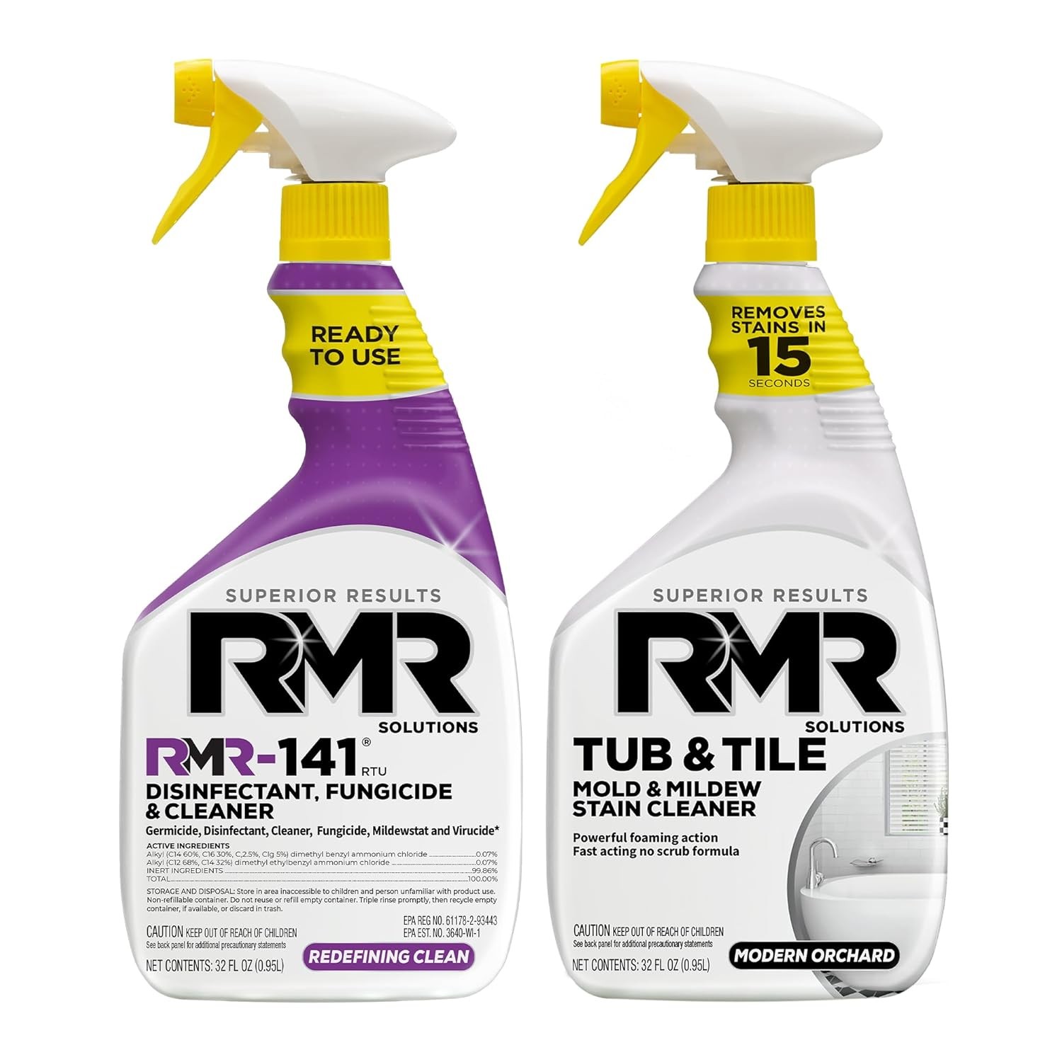 RMR Bathroom Cleaner Tub Tile Stain Spray Mold Mildew Remover Kit 80 chars