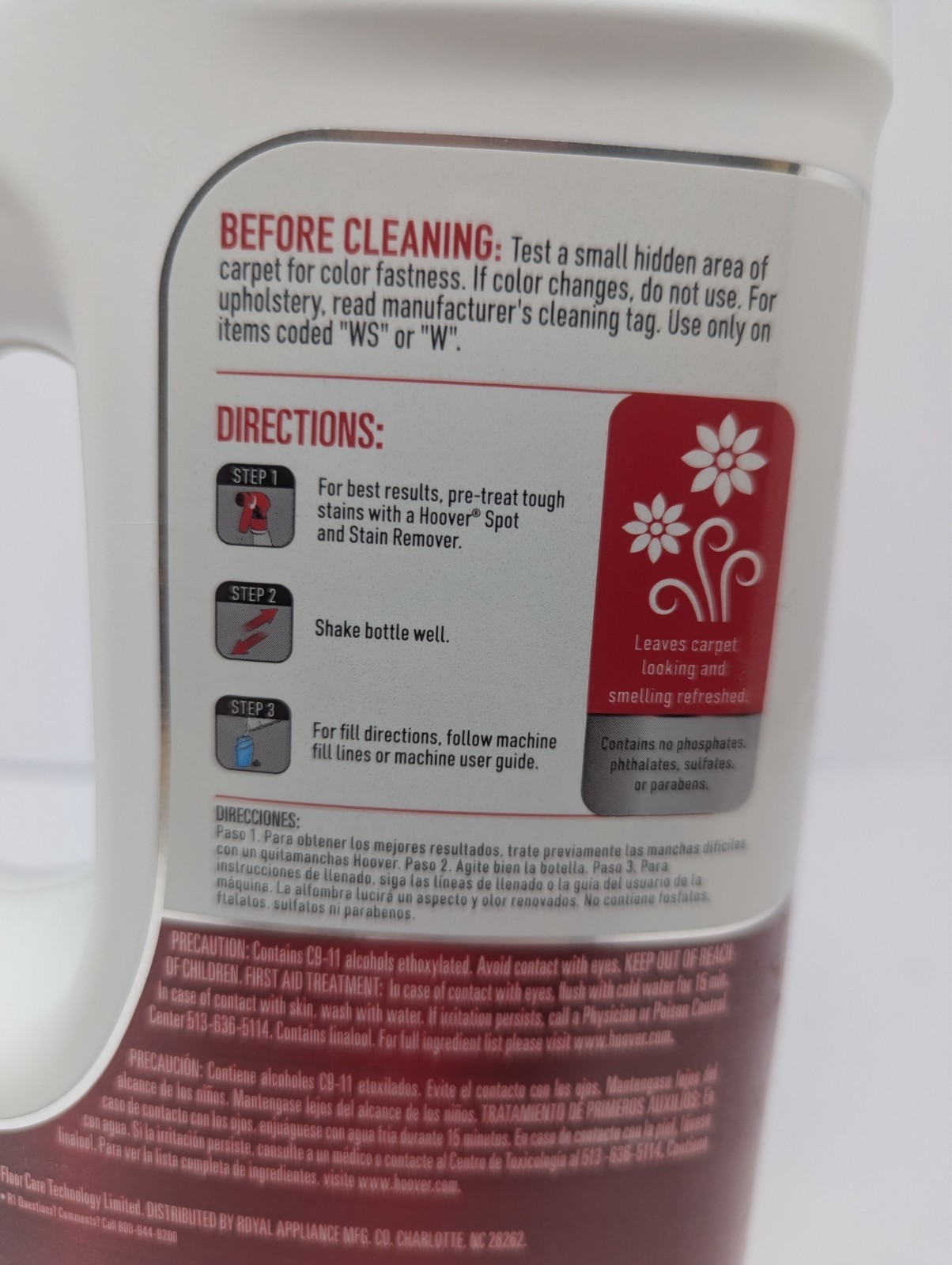 4 Pack Hoover Renewal Carpet Cleaner Solution 64 oz Fresh Meadows 2X Concentrate