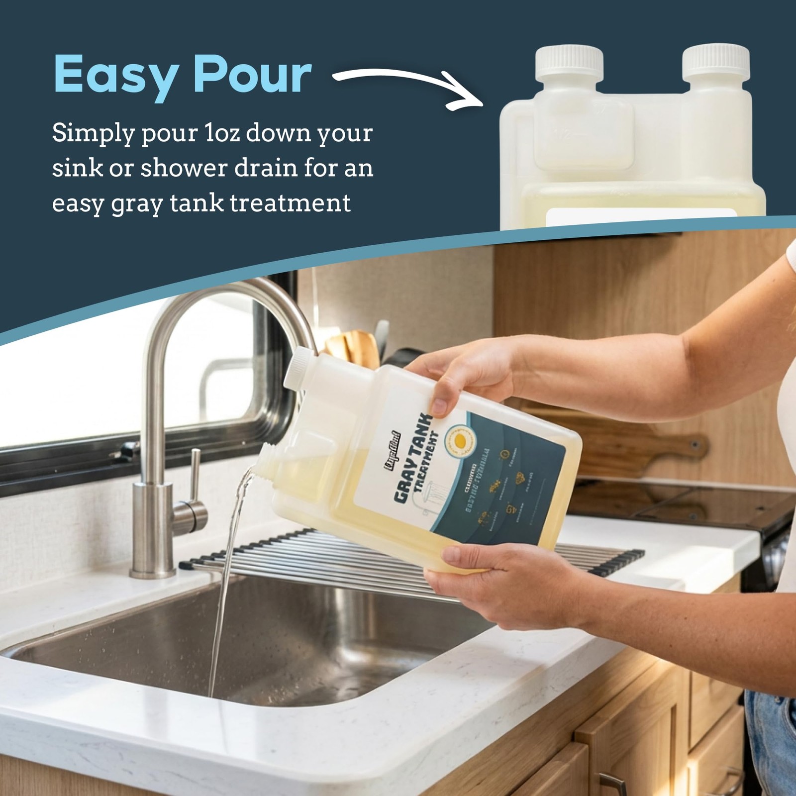 Liquified RV Toilet Treatment – Gray Holding Tank Digester – Odor Eliminator …