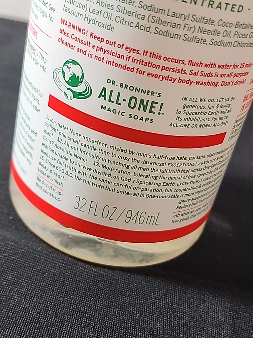 Dr. Bonner’s Sal Suds Biodegradable All Purpose Cleaner 32oz NEW