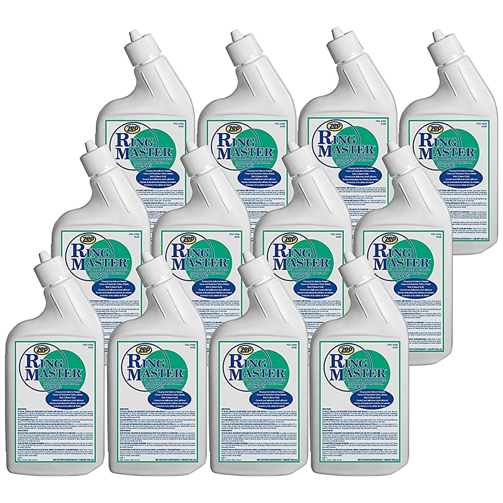Zep Ring Master All-Purpose Bathroom Cleaner – 32 oz (Case of 12) 184611 – For