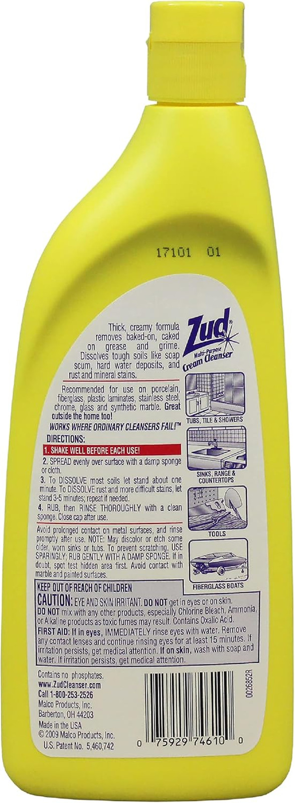 Cream Cleanser (2-Pack) – Ultimate Bathroom Cleaner/Bleach-Free Formula for Shin