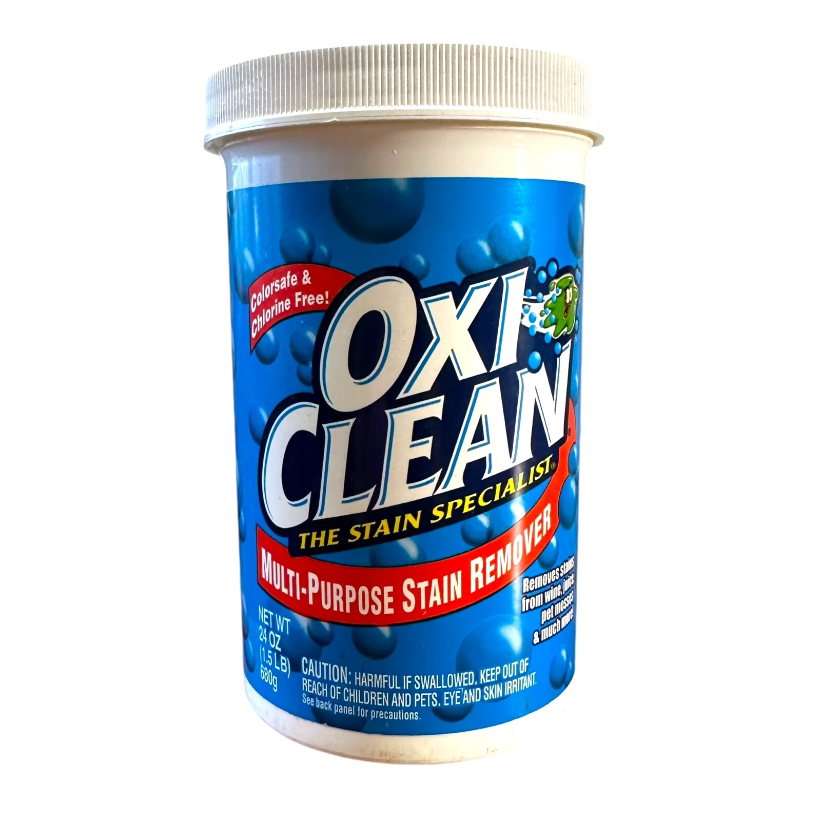 Original OxiClean Stain Remover Powder 1.5 Lb Cleaning/Laundry 2002 NOS