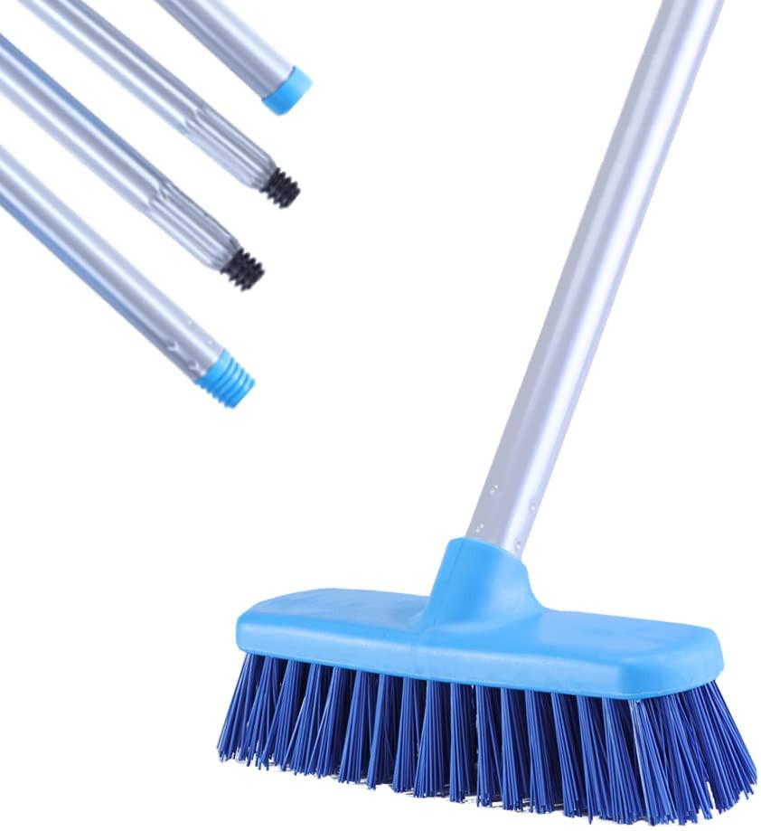 Long Handle Deck Brush Stiff Bristle Floor Scrubber 50″ Adjustable Shower Tile