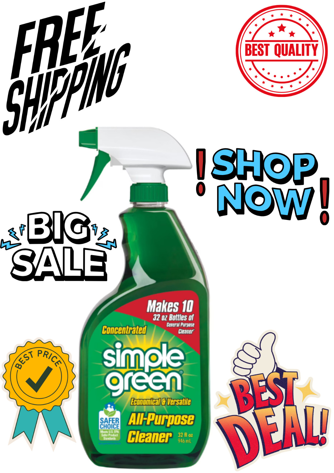 Simple Green 32 oz Concentrated All-Purpose Cleaner Heavy Duty Degreaser