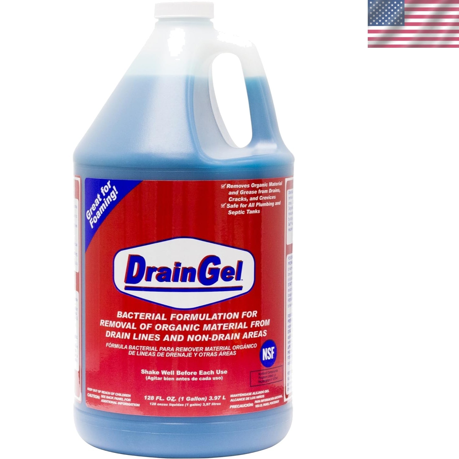 128oz Organic Drain Gel – Non-Toxic Bioenzyme Cleaner for Safe Plumbing Health
