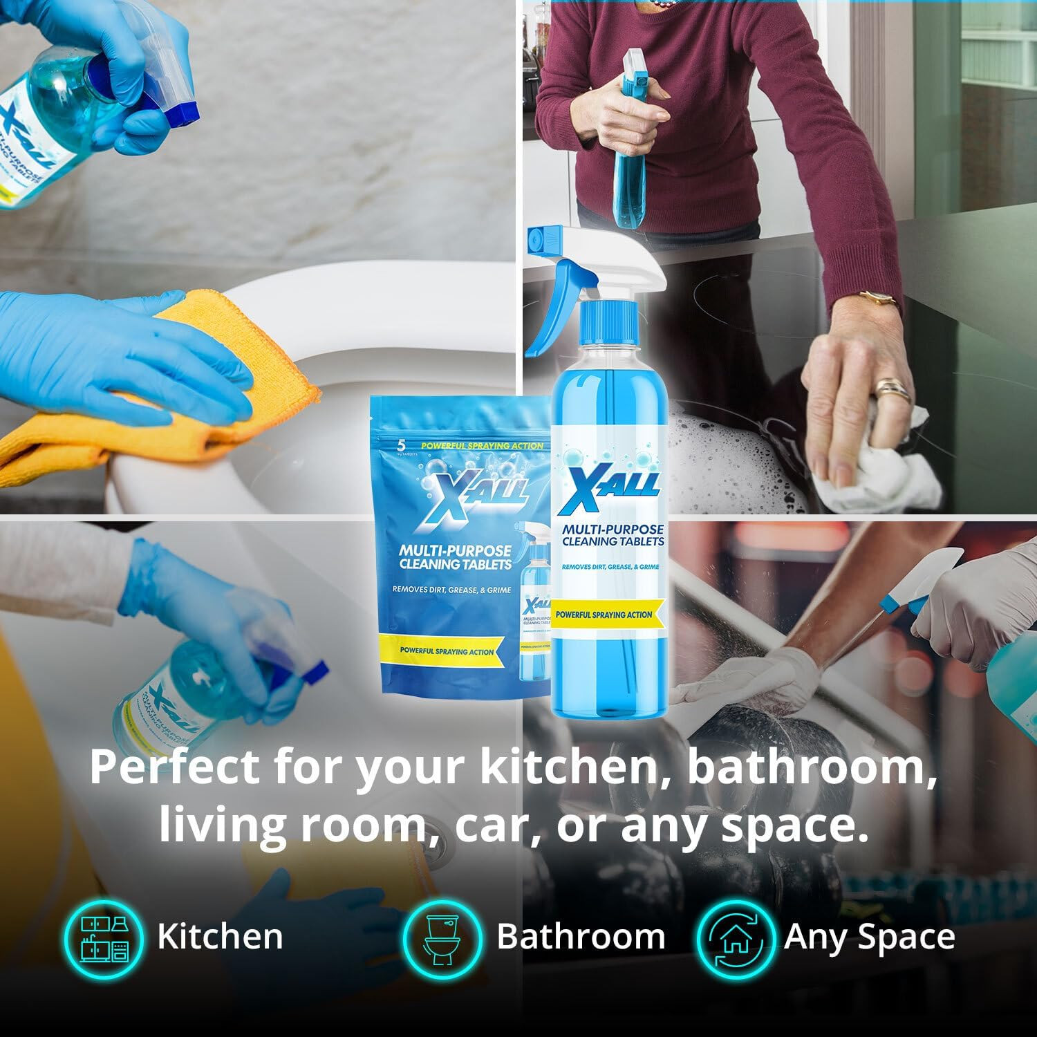 Multi-Purpose Cleaning Tablets – Streak-Free Shine and Deep Cleaning Tablet for