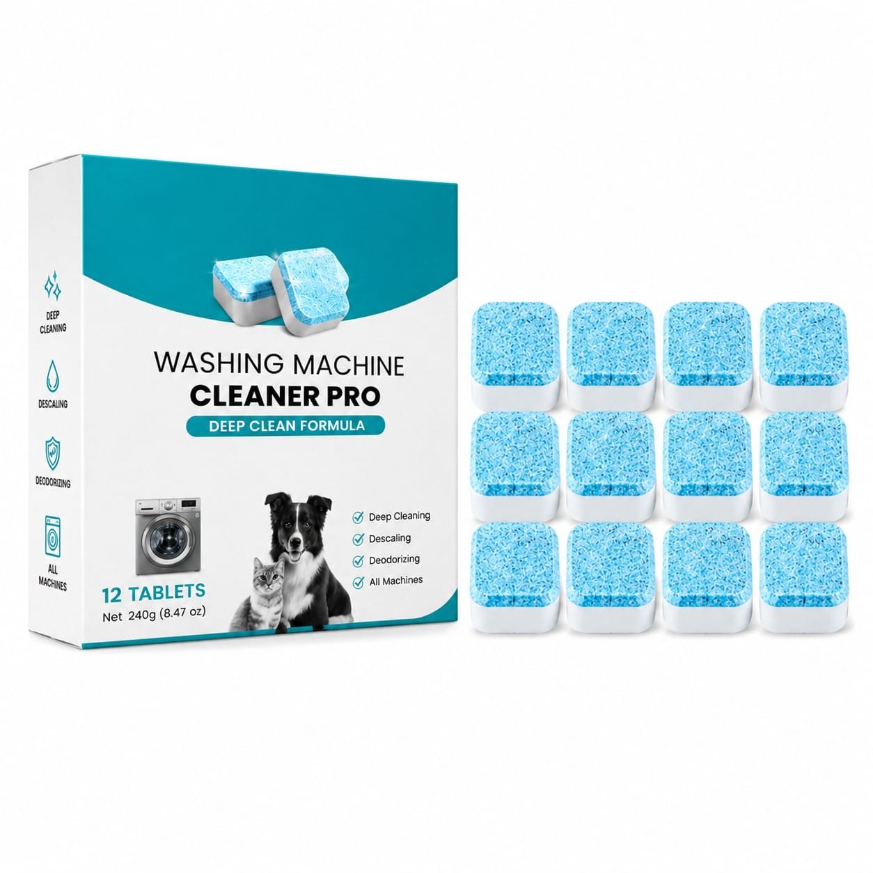 Uproot Clean Washing Machine Cleaner Tablets 12 pcs daily used at home