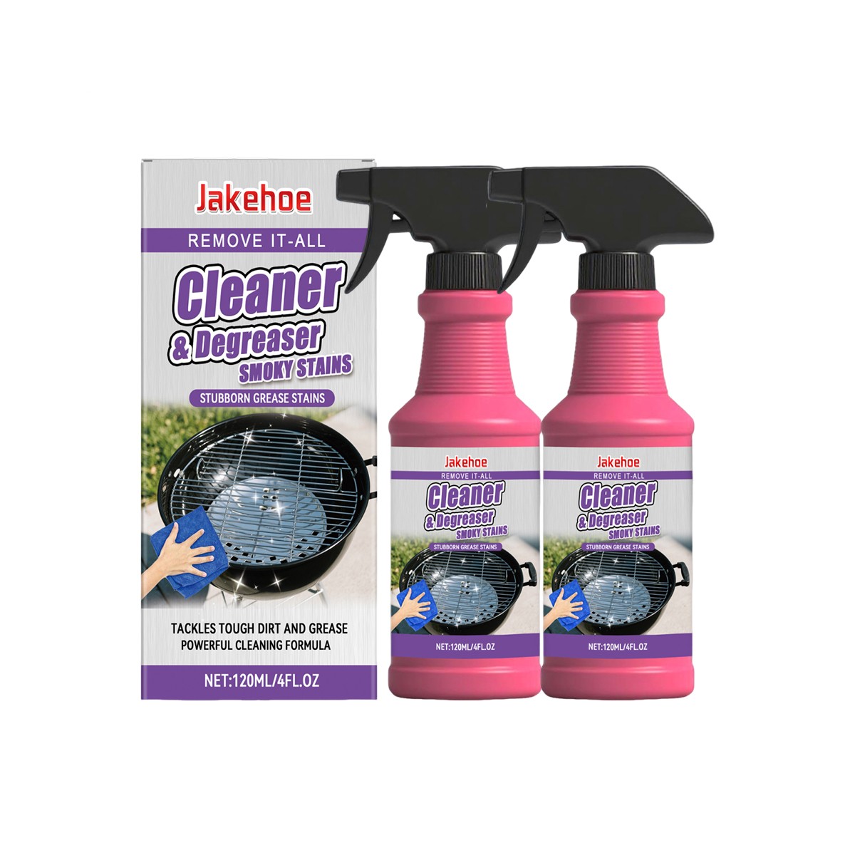 Heavy Duty Grill Degreaser Spray, Fast-Acting BBQ Cleaner for Outdoor Grills