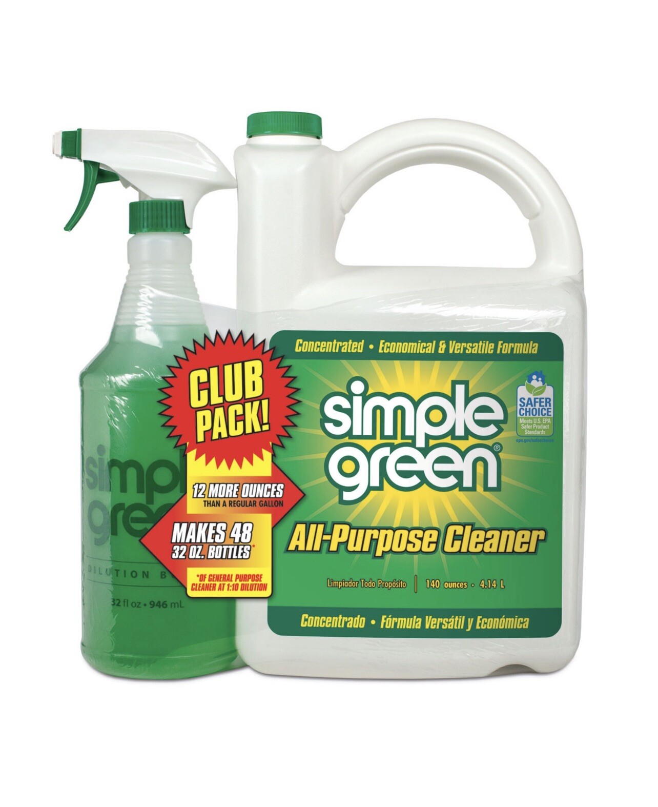 Simple Green All-Purpose Cleaner (140 Oz. Refill + 32 Oz. Trigger Spray)