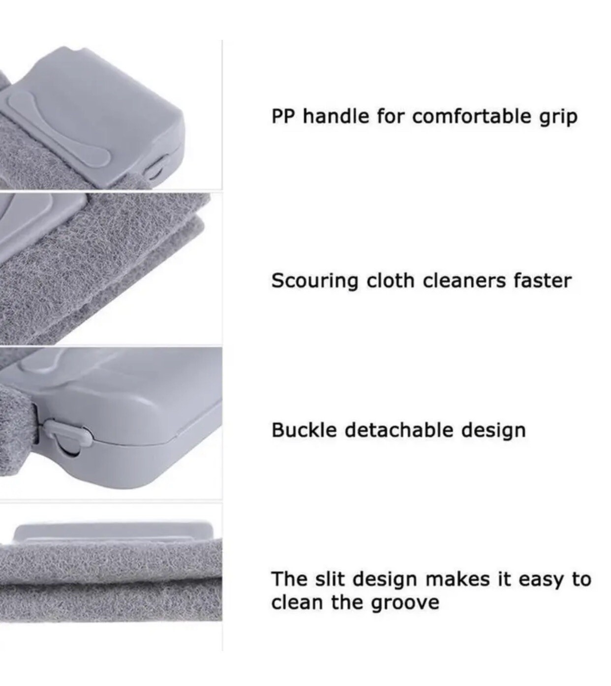1 PC Window Groove Gap Cleaning Brush For Window Frame&Door Track