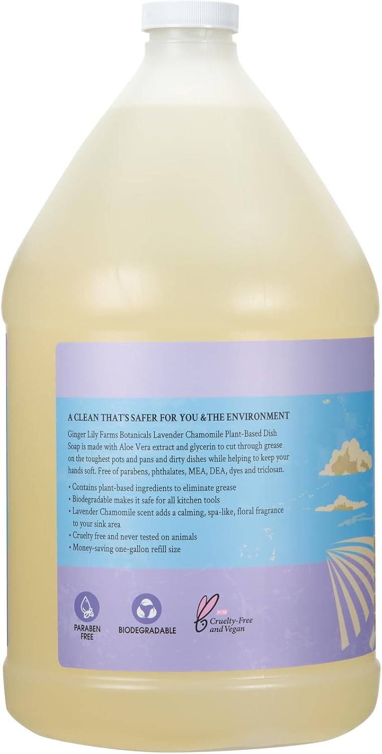 Ginger Lily Lavender Dishwashing Liquid Refill 128oz