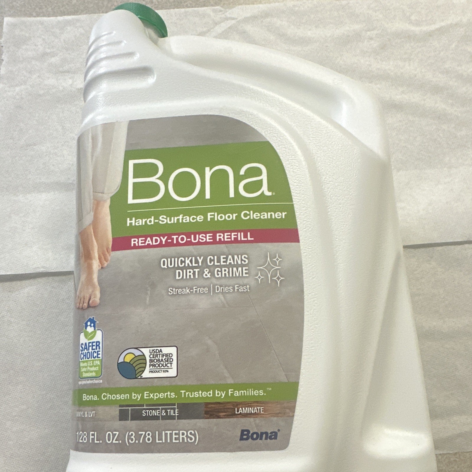 Bona Hard-Surface Floor Cleaner Ready-to-Use Refill 128 fl oz Streak-Free