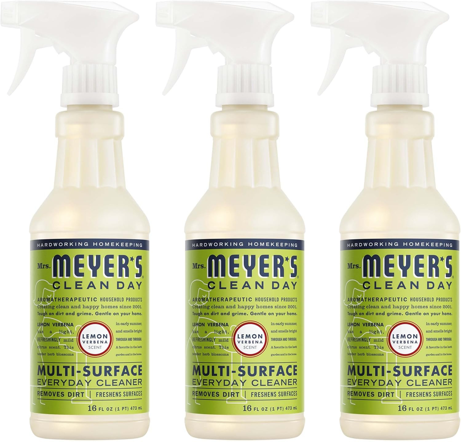 MRS. MEYER’S CLEAN DAY All-Purpose Cleaner Spray, Cruelty Free Formula, Lemon Ve