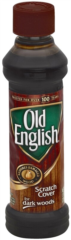 OLD ENGLISH 8OZ LIQUID FURNITURE POLISH DARK WOODS SCRATCH COVER 9385758