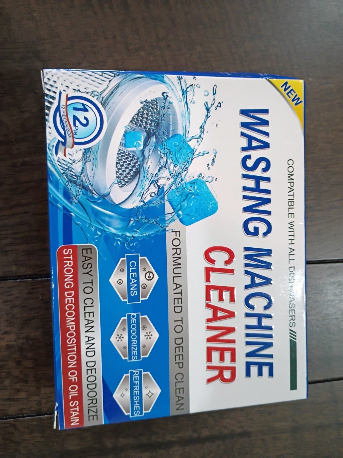 12 Pcs Washing Machine Cleaner Descaler Deep Solid Cleaning For HE Tablets