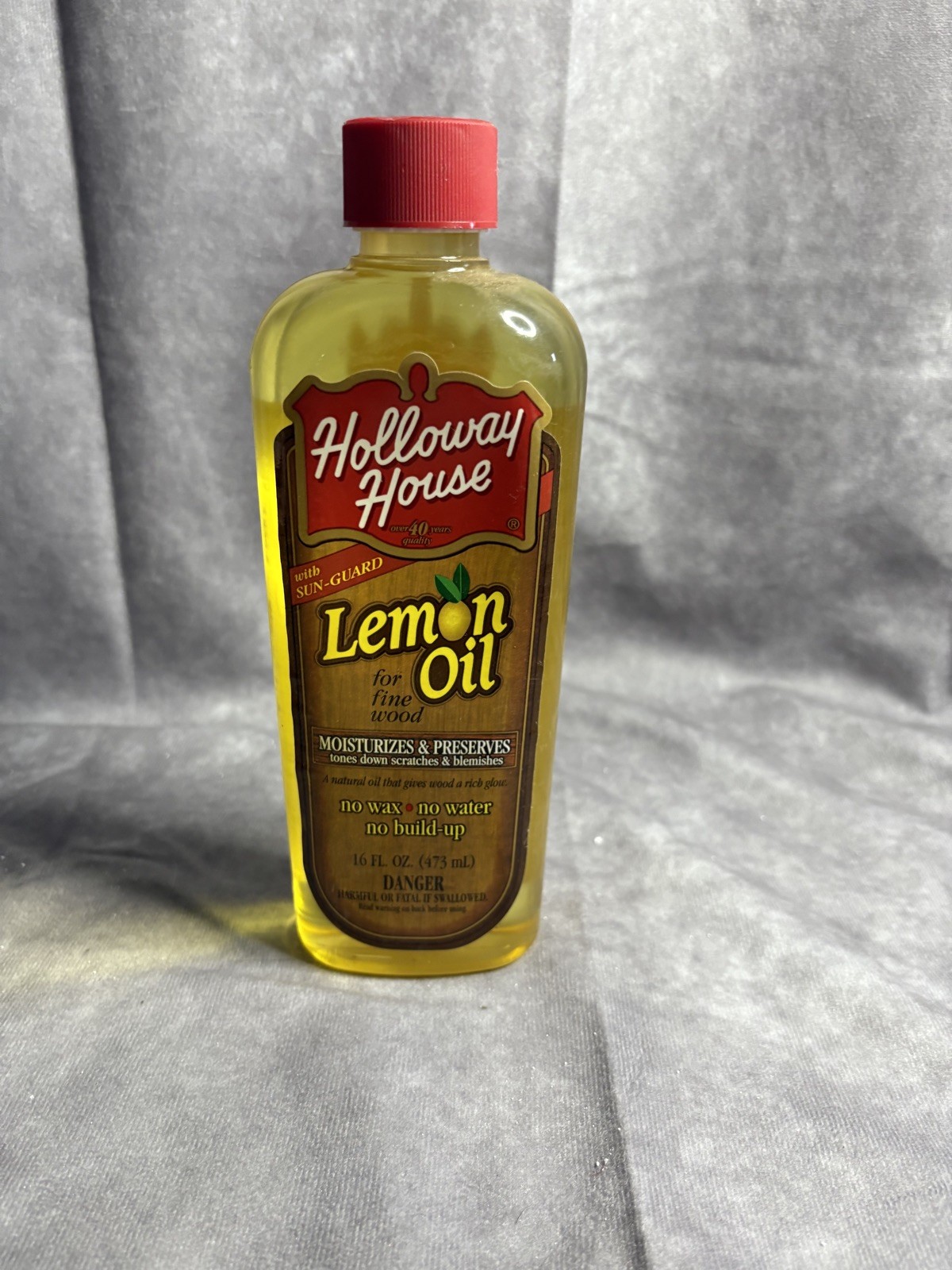 Holloway House Lemon Oil for Fine Wood 16 fl oz Sun Guard No Build-Up Vintage