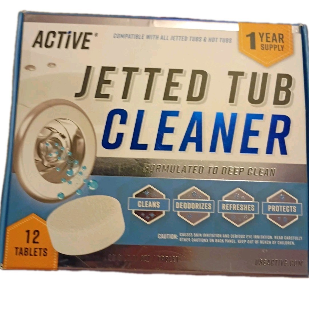 Active Jetted Tub Cleaner 12-Tablet Pack for Jacuzzi/Whirlpool NEW