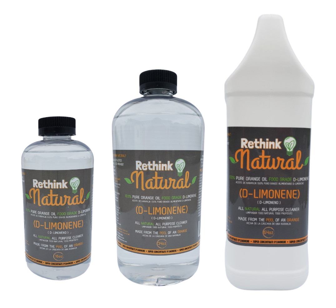 Rethink Natural (D’Limonene) All Natural Non Toxic Citrus Cleaner, Degreaser