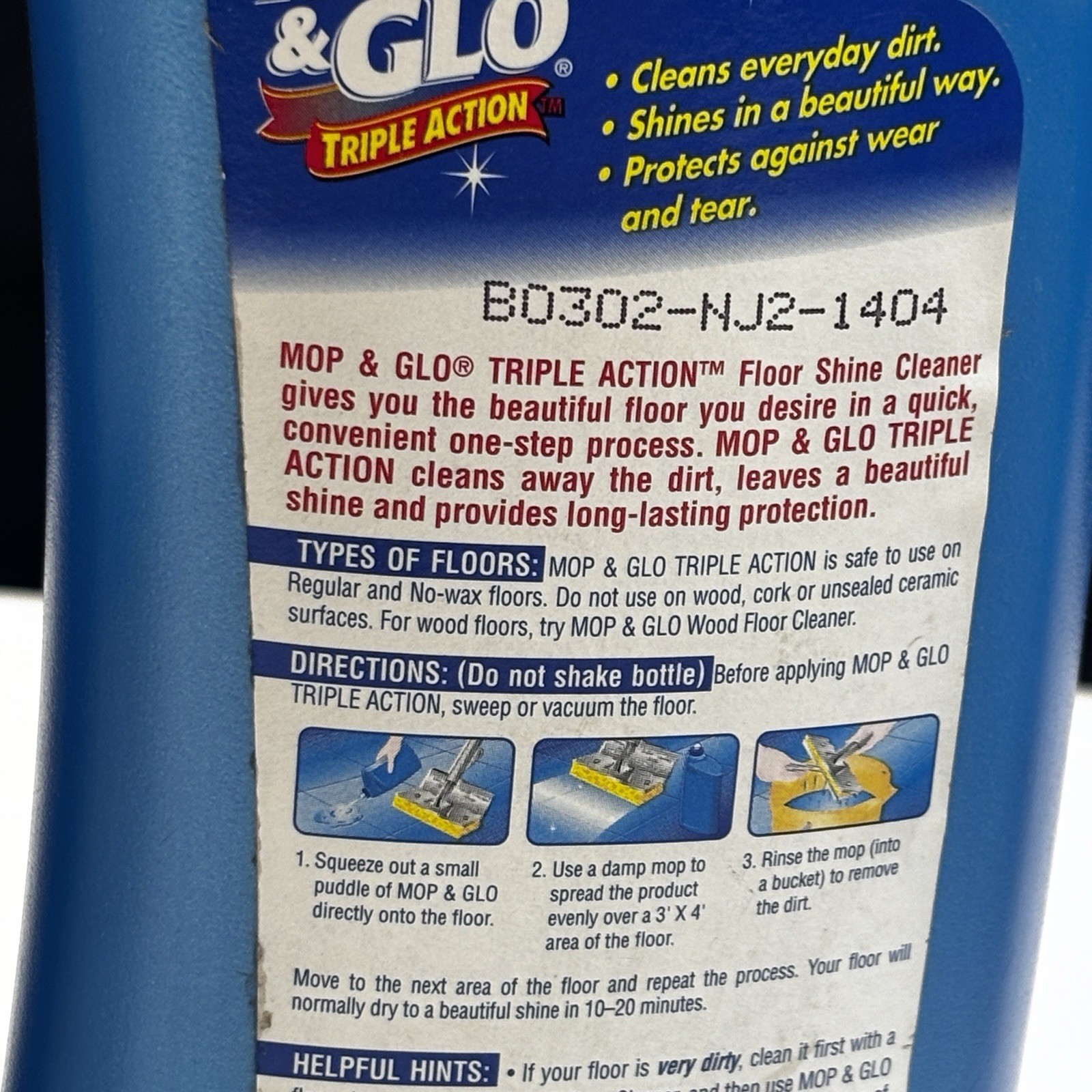 Mop & Glo Multi Surface Floor Protecting Cleaning Polish 2pack 1999 Vintage New
